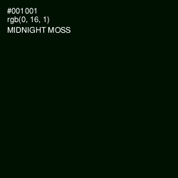 #001001 - Midnight Moss Color Image